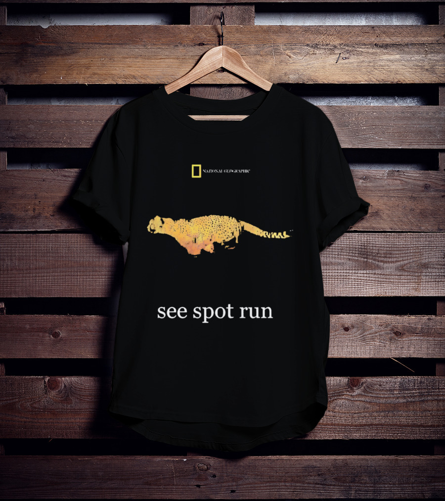 National Geographic See Spot Run Cheetah 2000s T-Shirt