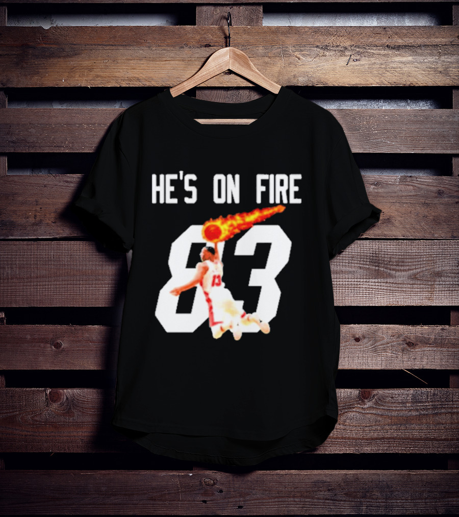 Bam Adebayo 83 Points He's On Fire Dunk Basketball T-Shirt