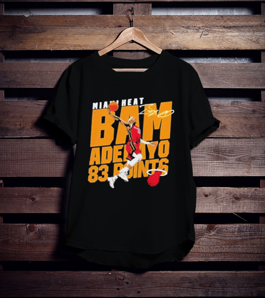 Miami Heat Bam Adebayo Slam Dunk 83 Points T-Shirt