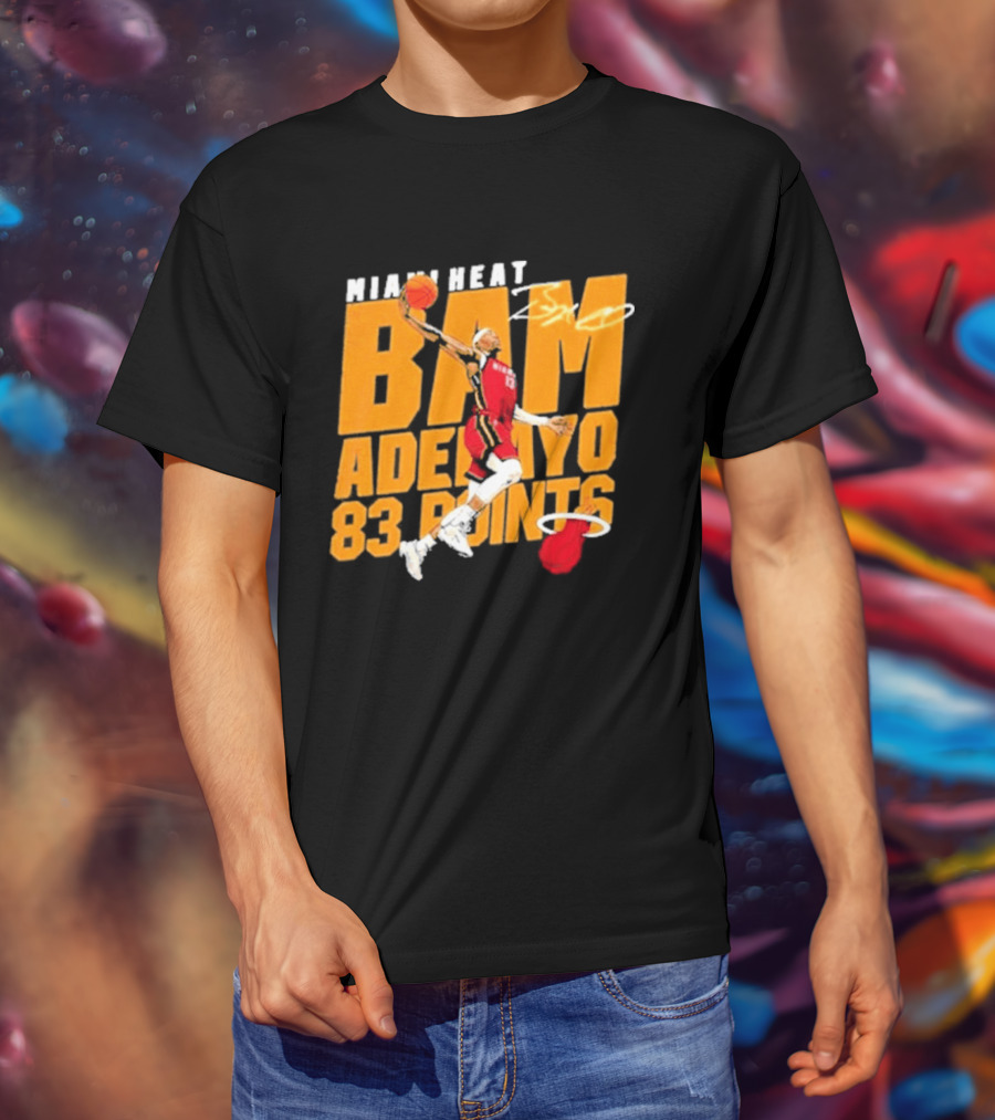 Miami Heat Bam Adebayo Slam Dunk 83 Points T-Shirt