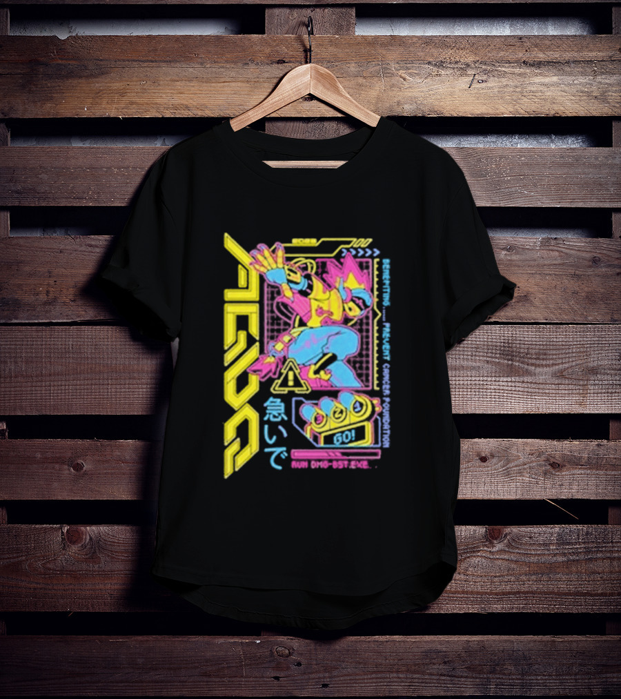 The Yetee AGDQ 26 Neon Anime Mech Retro Japanese T-Shirt