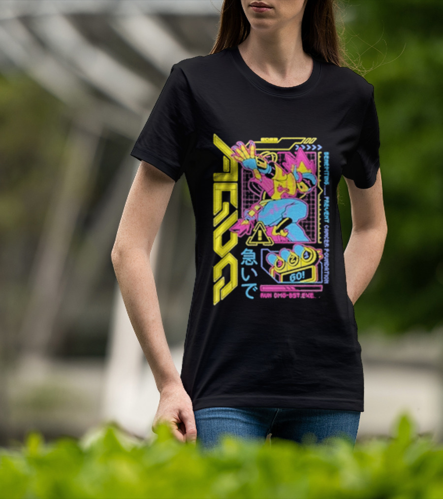 The Yetee AGDQ 26 Neon Anime Mech Retro Japanese T-Shirt