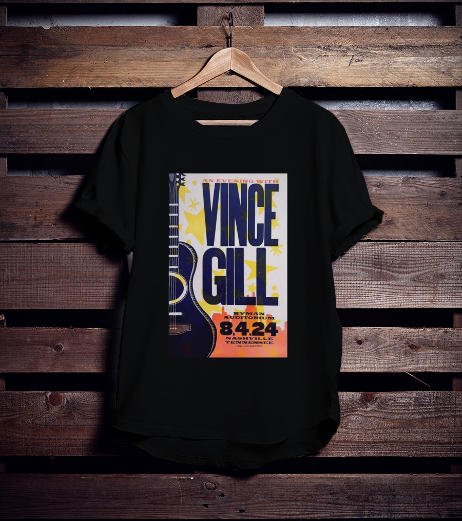 An Evening With Vince Gill Ryman Auditorium 8.4.24 Nashville Tennessee T-Shirt