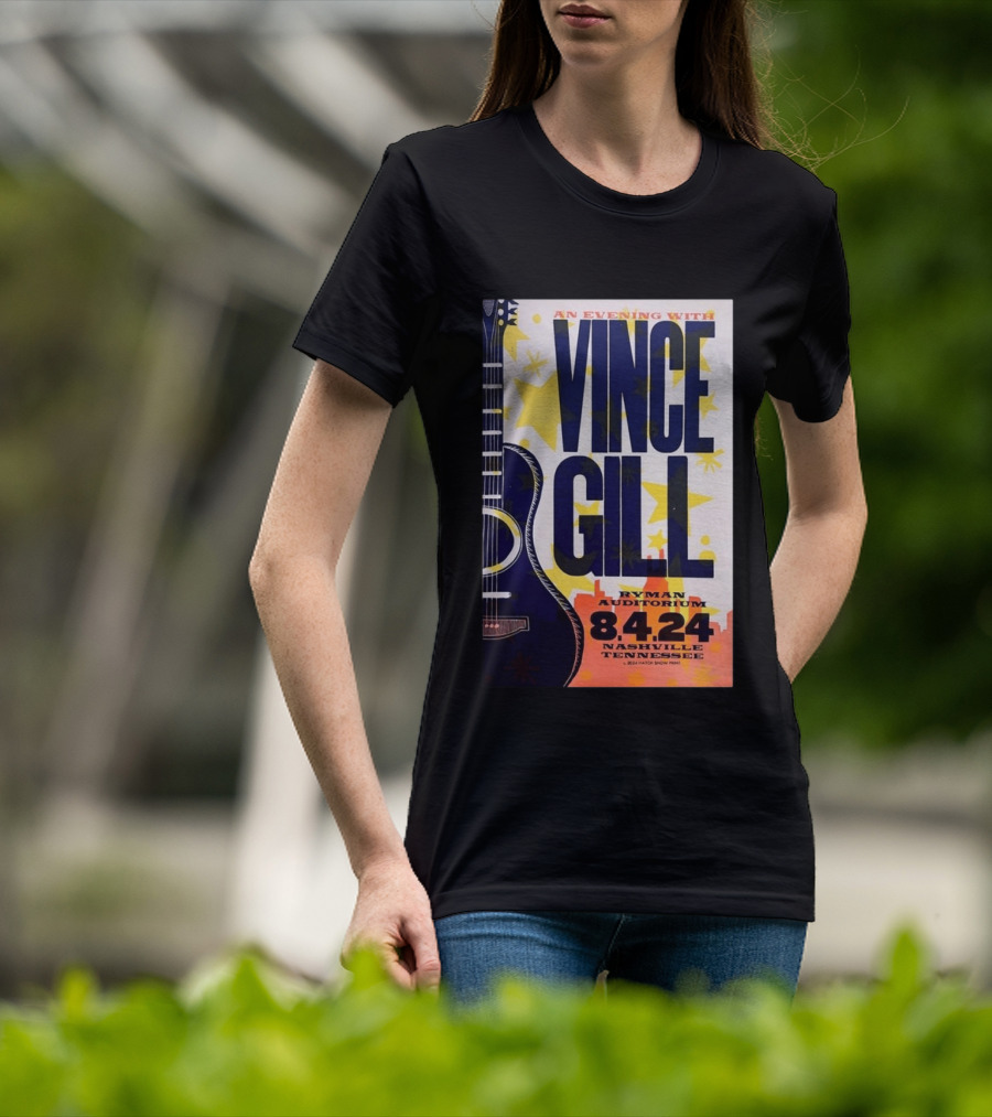 An Evening With Vince Gill Ryman Auditorium 8.4.24 Nashville Tennessee T-Shirt