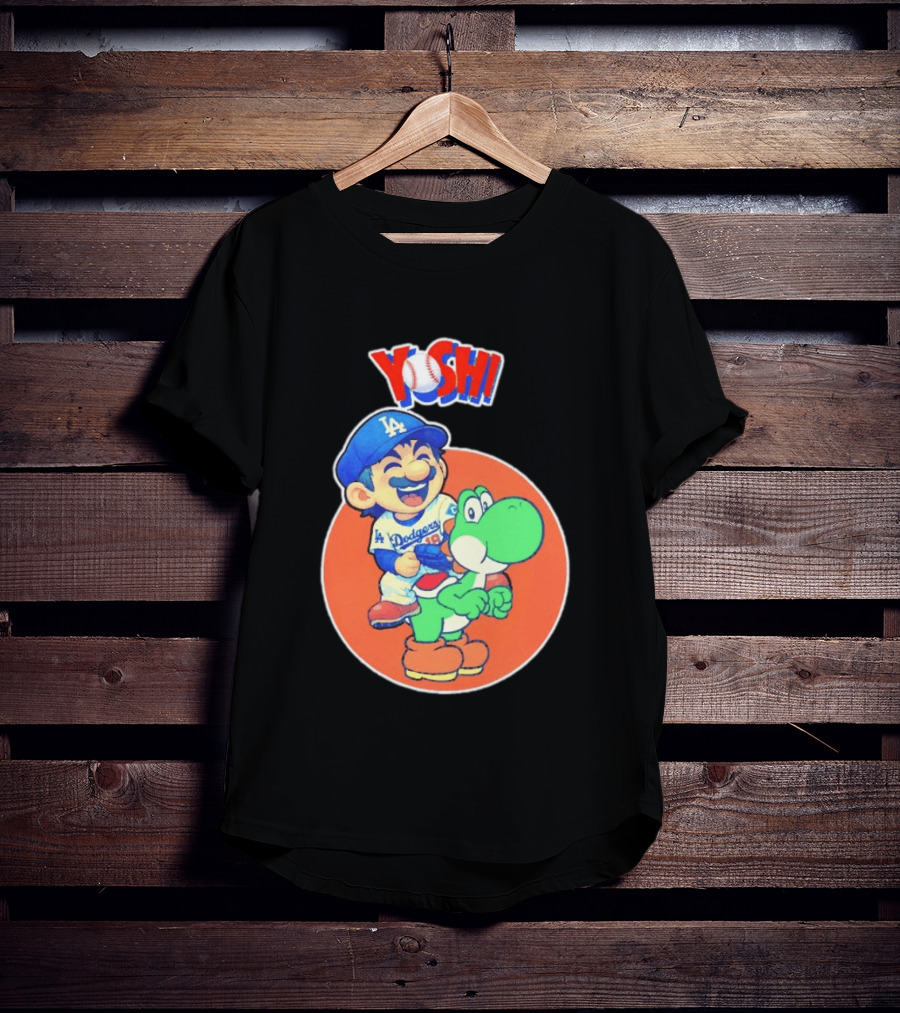 Yoshinobu Yamamoto Los Angeles Dodgers MLB Yoshi Cartoon Dodger Gear T-Shirt