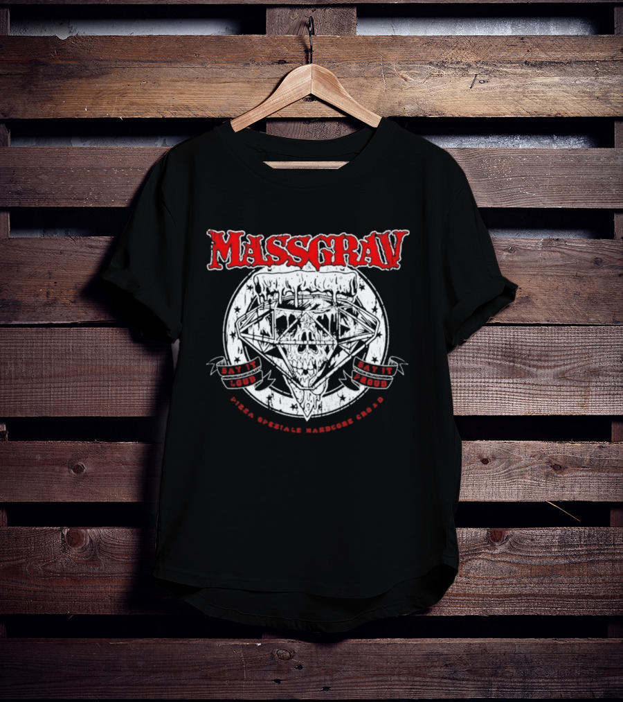 Massgrav Pizza Speziale Hardcore Established 1996 Eat Loud Stay Loud T-Shirt