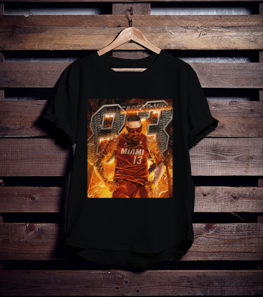 Carrer High 83 Miami Heat Bam Adebayo Goes Nuclear NBA Second Most Points T-Shirt