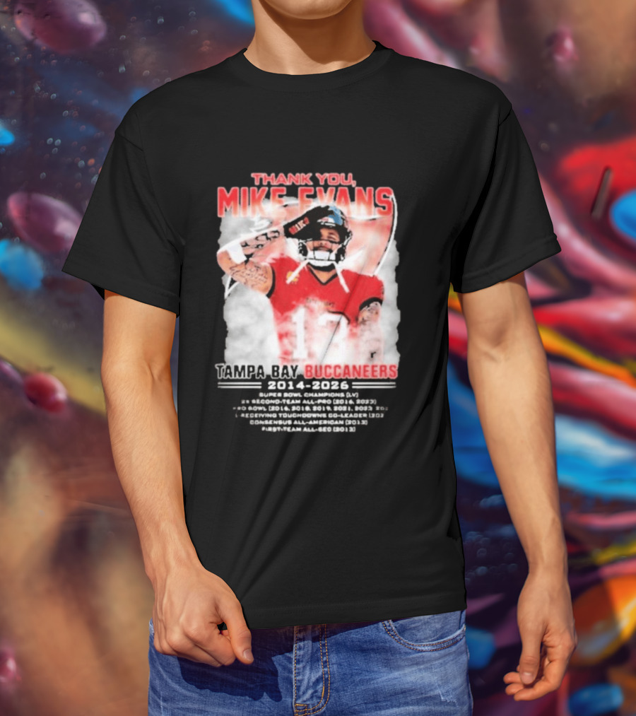 Mike Evans 13 Tampa Bay Buccaneers Thank You 2014 2026 T-Shirt