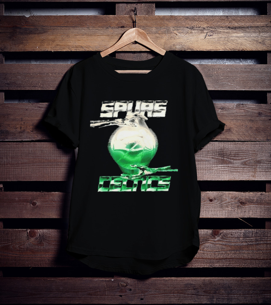 San Antonio Spurs Vs Boston Celtics NBA 2026 Glowing Basketball T-Shirt