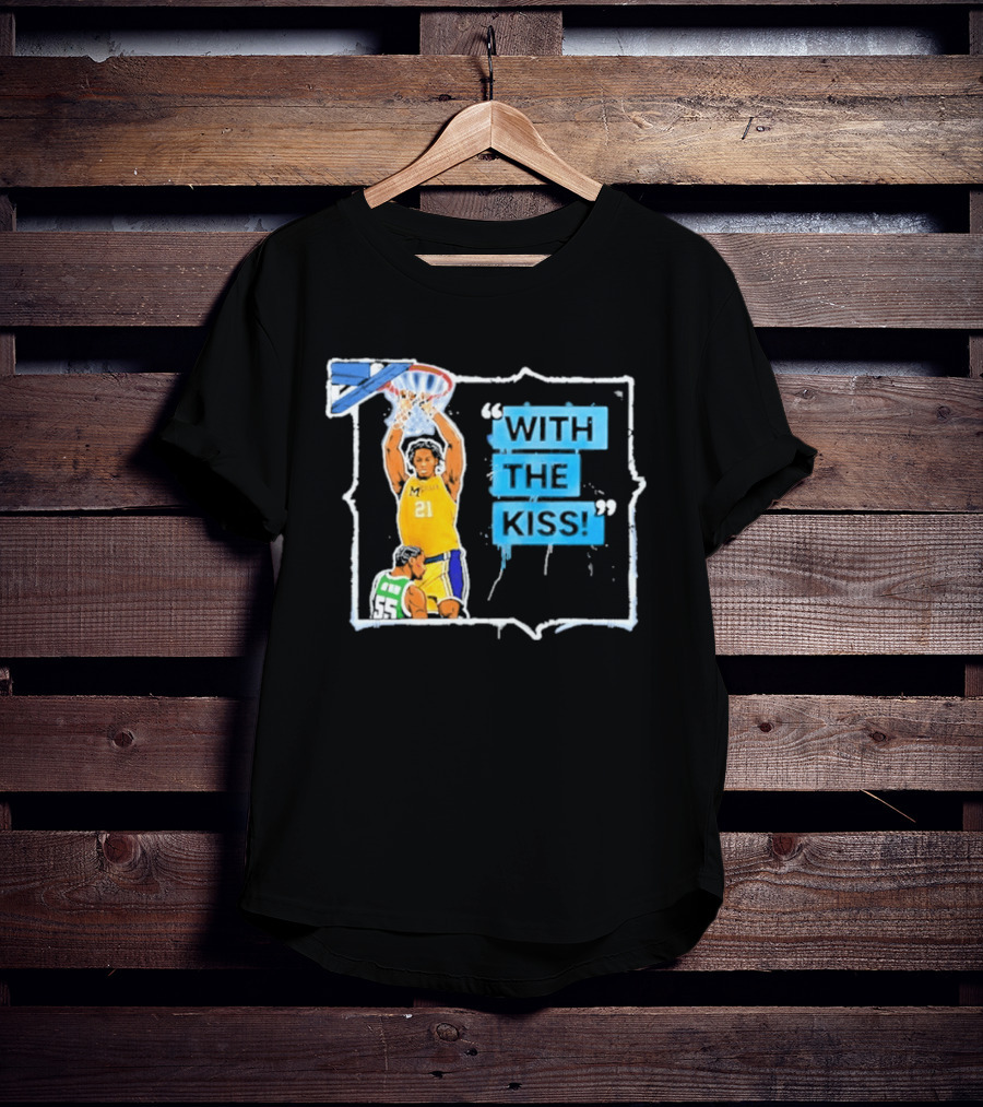 Morez Johnson Jr. 21 Dunking Action With The Kiss T-Shirt