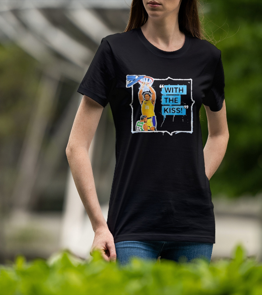 Morez Johnson Jr. 21 Dunking Action With The Kiss T-Shirt