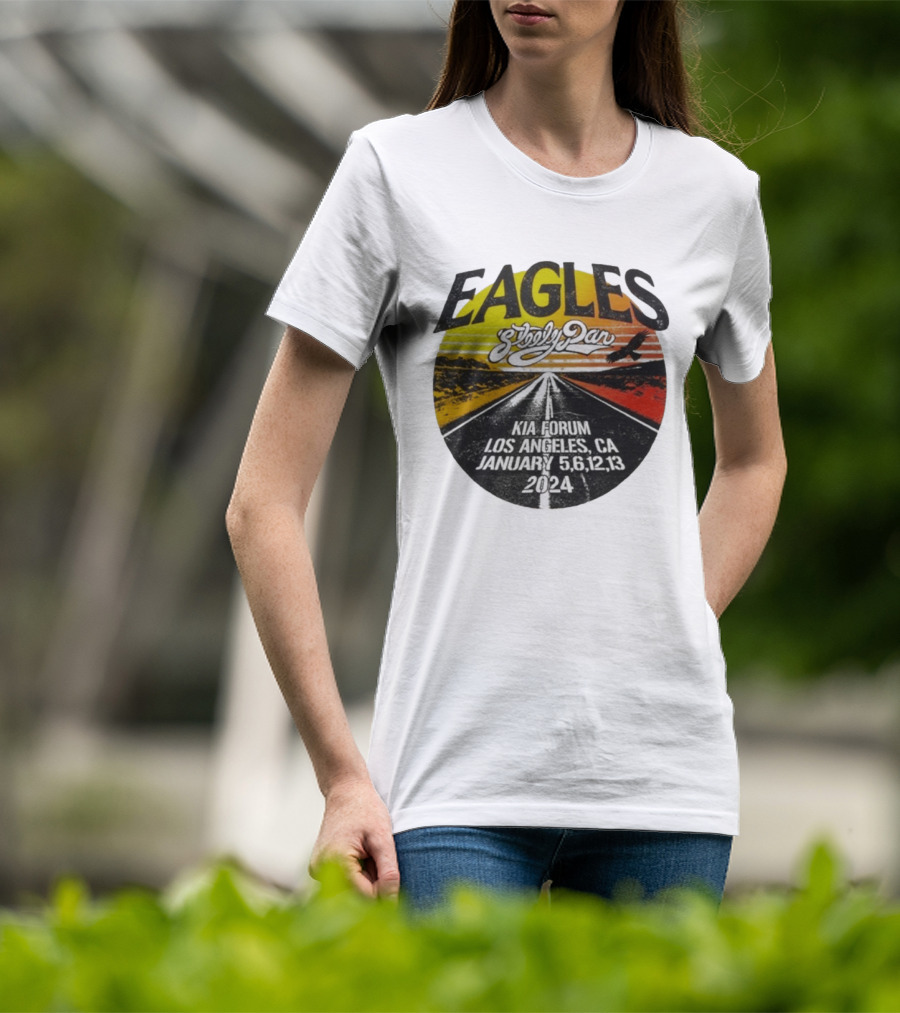Eagles Steely Dan Kia Forum Los Angeles January 2024 Tour T-Shirt