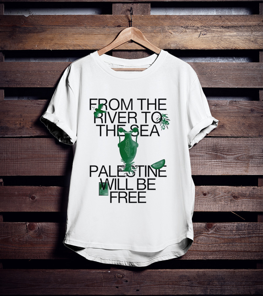 From The River To The Sea Palestine Will Be Free Vintage Jug And Leaf T-Shirt