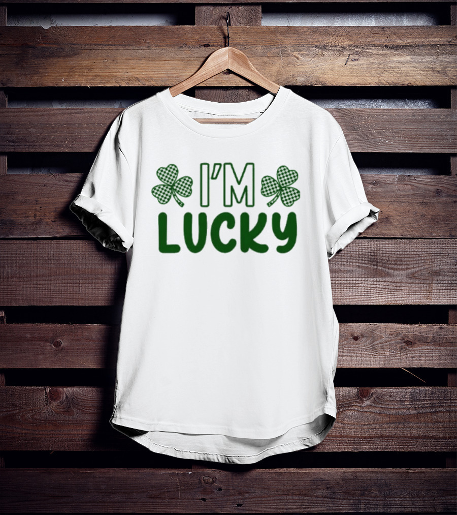 I'm Lucky Shamrock St. Patrick's Day Matching Outfit T-Shirt