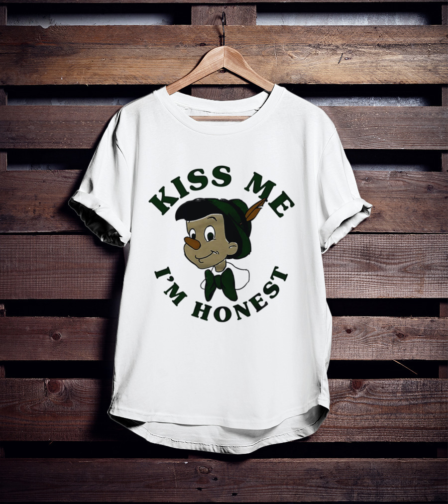 Kiss Me I'm Honest St. Patrick's Day Pinocchio T-Shirt