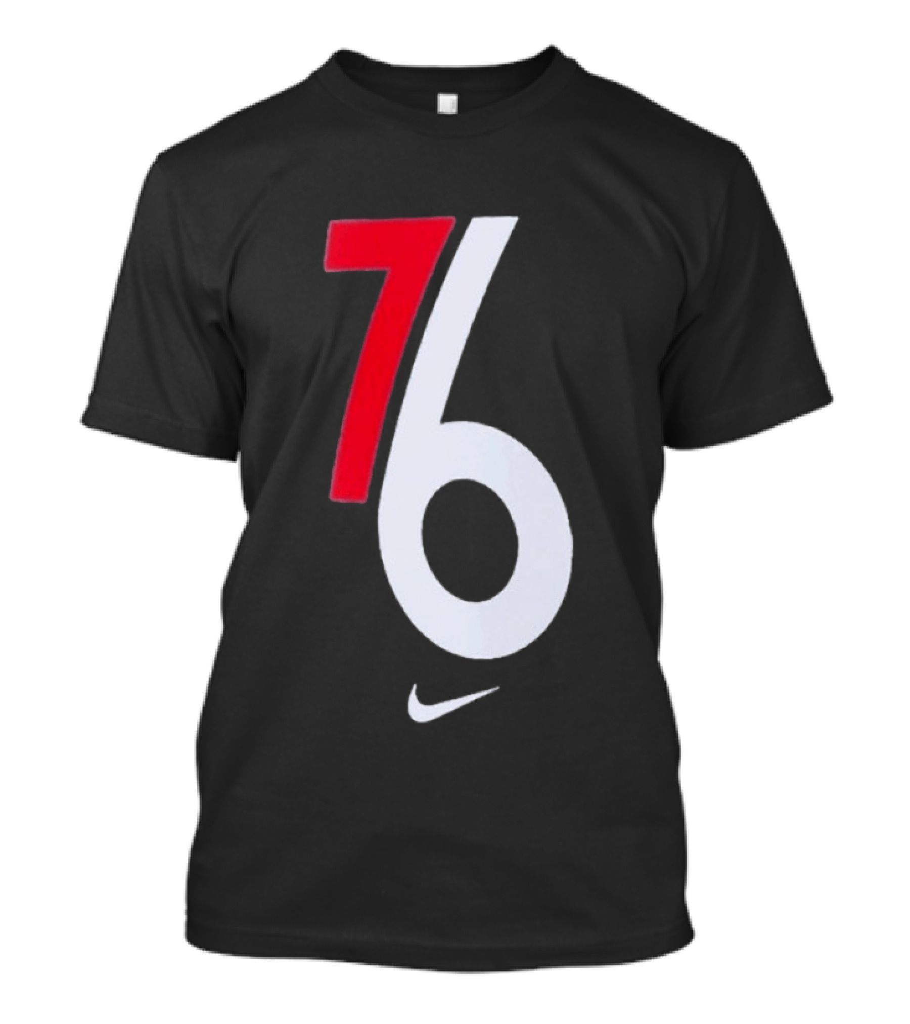 Philadelphia 76ers Nike 2025 2026 NBA City Edition 76 White Red T-Shirt
