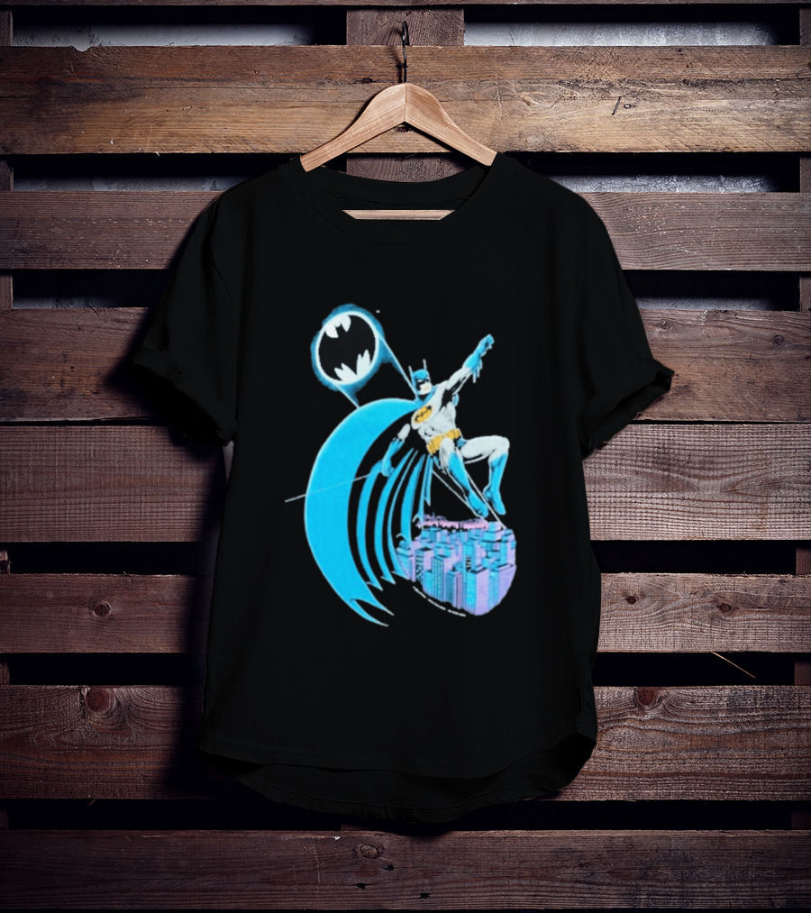 Wyco 1988 Batman DC Comics Retro Hero Gotham City Scene T-Shirt