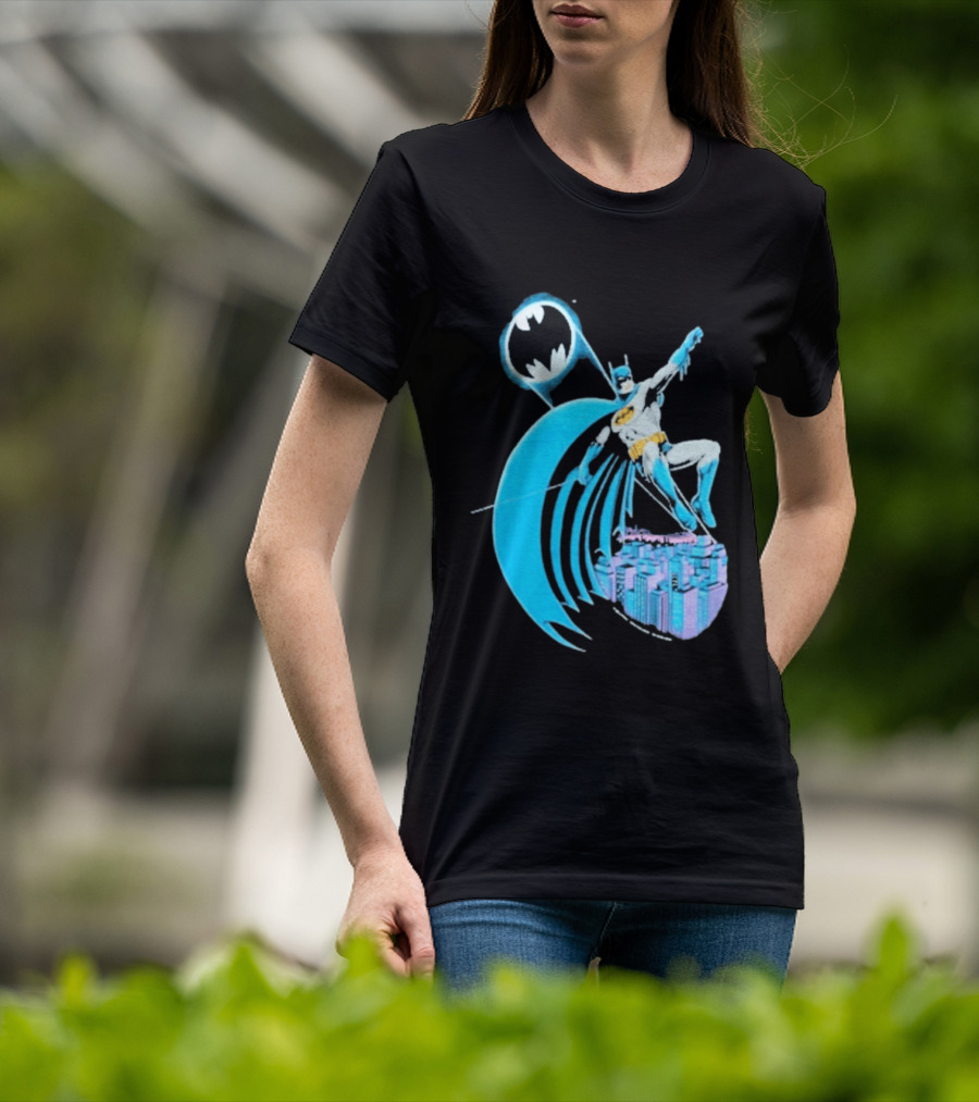 Wyco 1988 Batman DC Comics Retro Hero Gotham City Scene T-Shirt