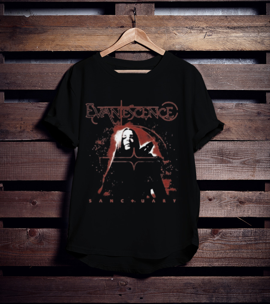 Evanescence High Contrast Red Sanctuary Album T-Shirt