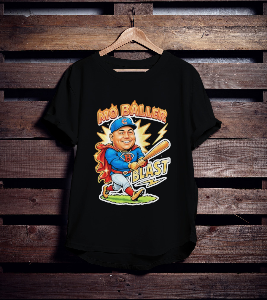 Mo Baller Blast Superhero Baseball Power T-Shirt