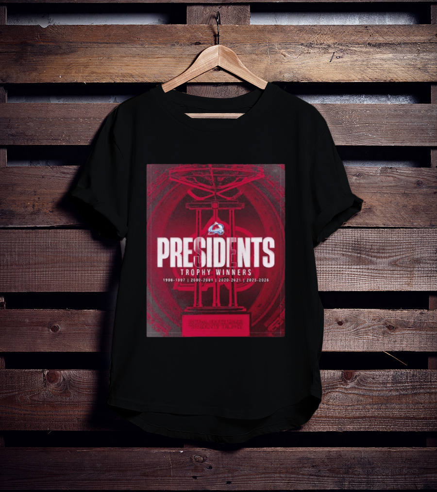 Colorado Avalanche Presidents Trophy Winners 1996 2026 National Hockey League T-Shirt