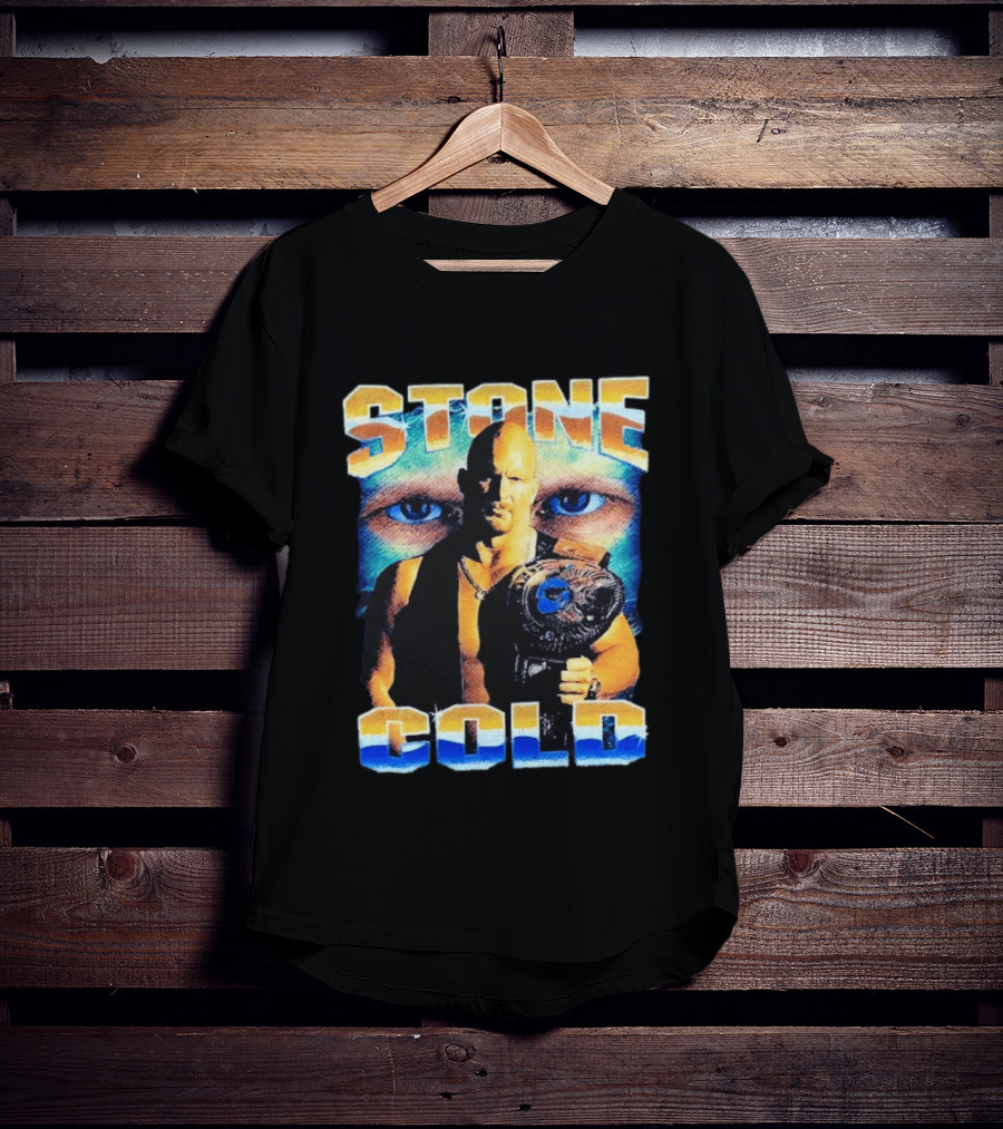Stone Cold Steve Austin 1999 WWF Championship Belt Eyes T-Shirt