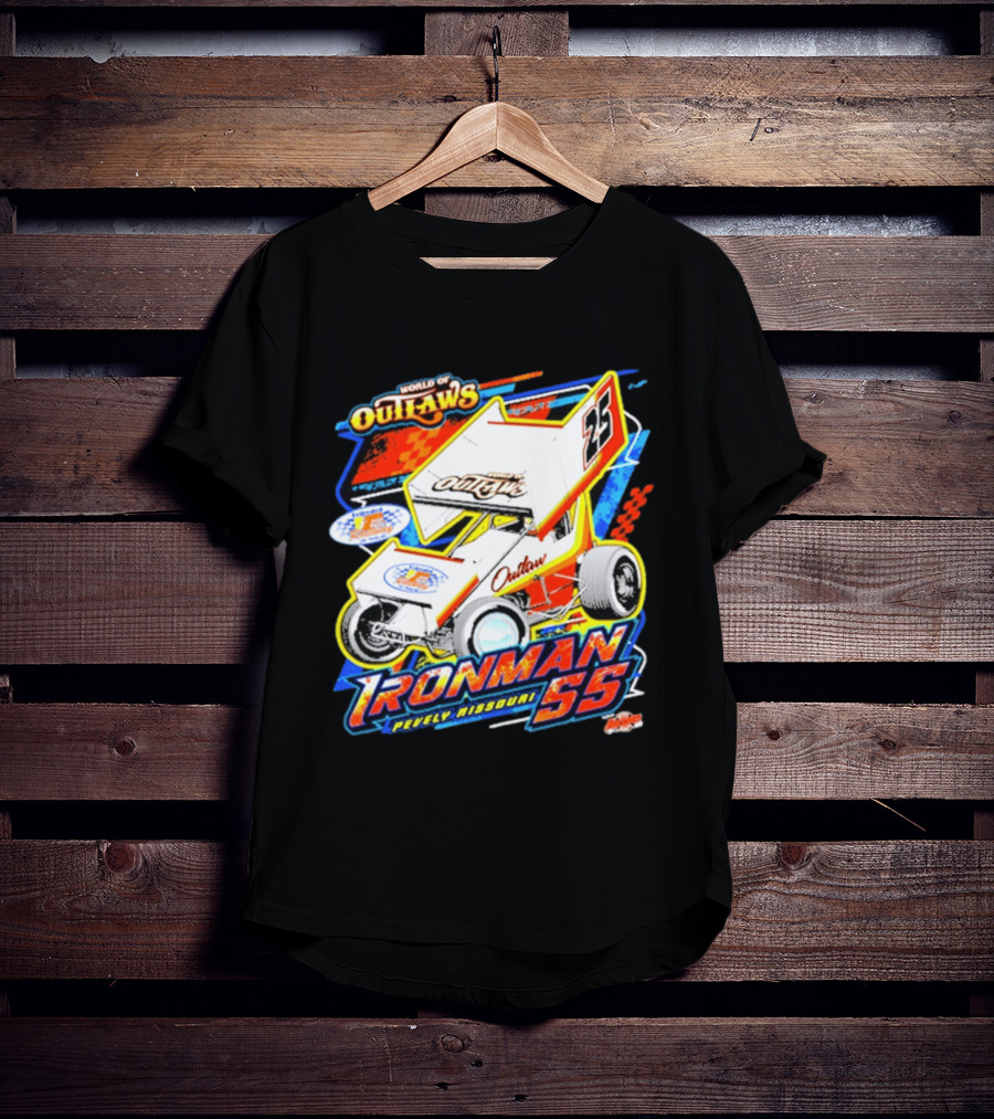 World Of Outlaws Sprint Car Series Ironman 55 Pevely Missouri Racing 23 T-Shirt