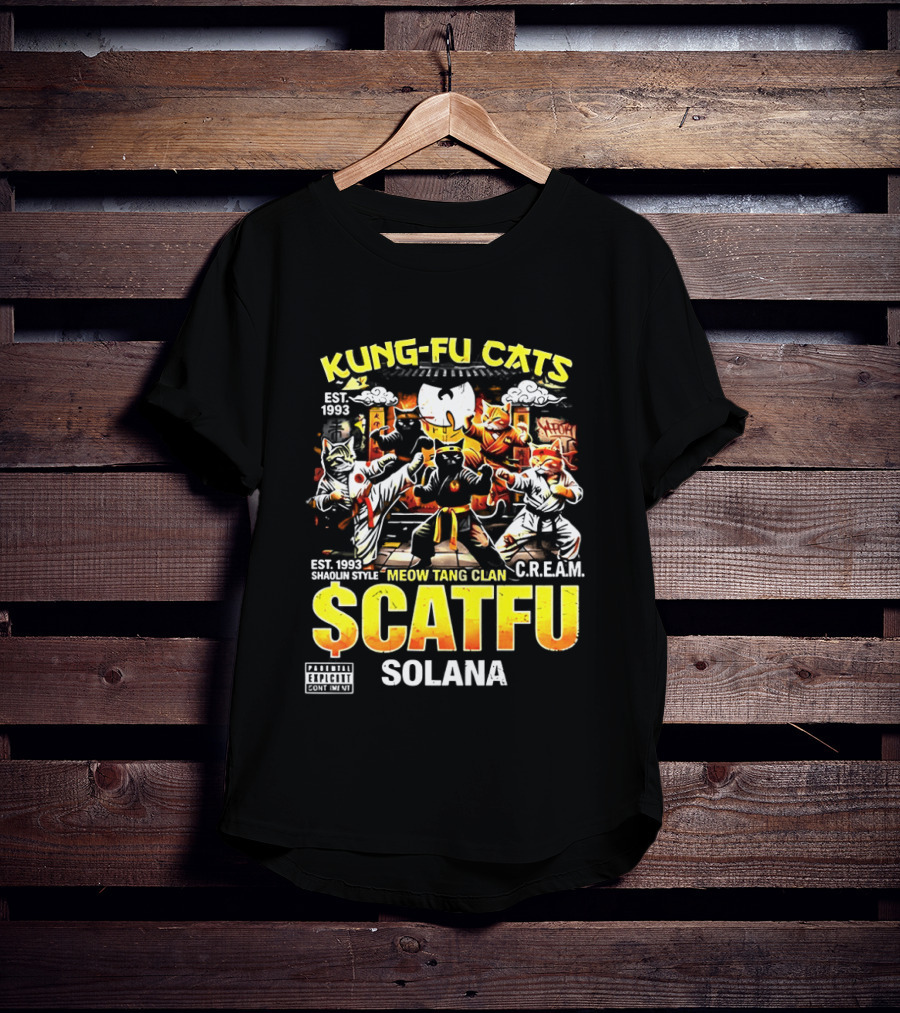 Kung Fu Cats Meow Tang Clan Catfu Solana C.R.E.A.M. T-Shirt