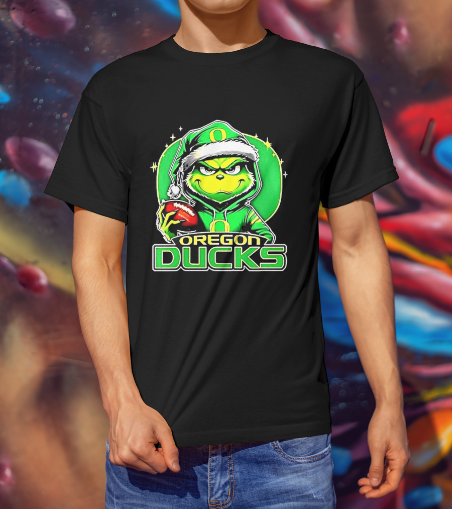 Santa Grinch Oregon Ducks Christmas 2025 T-Shirt