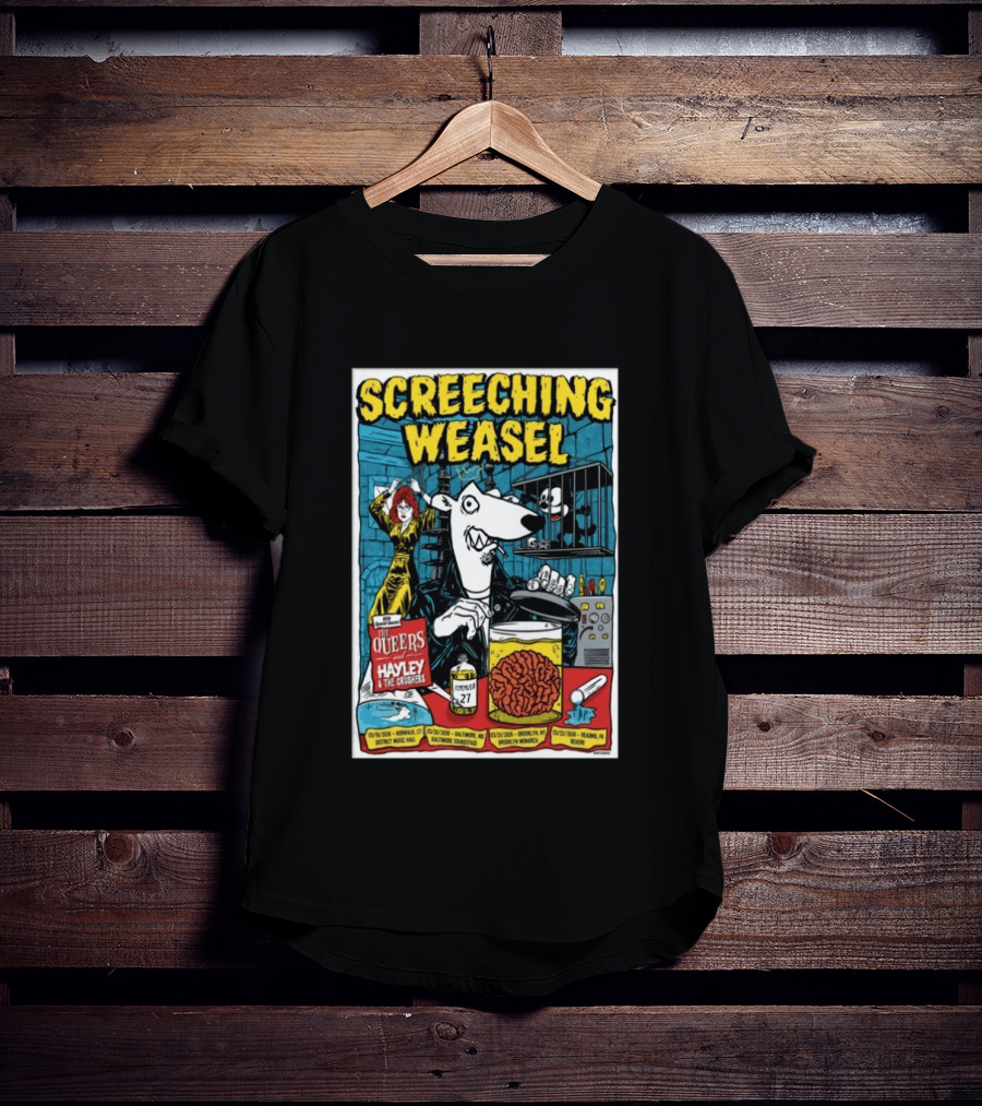 Screeching Weasel Show March 19 2026 District Music Hall With The Queers And Hayley And The Crushers T-Shirt