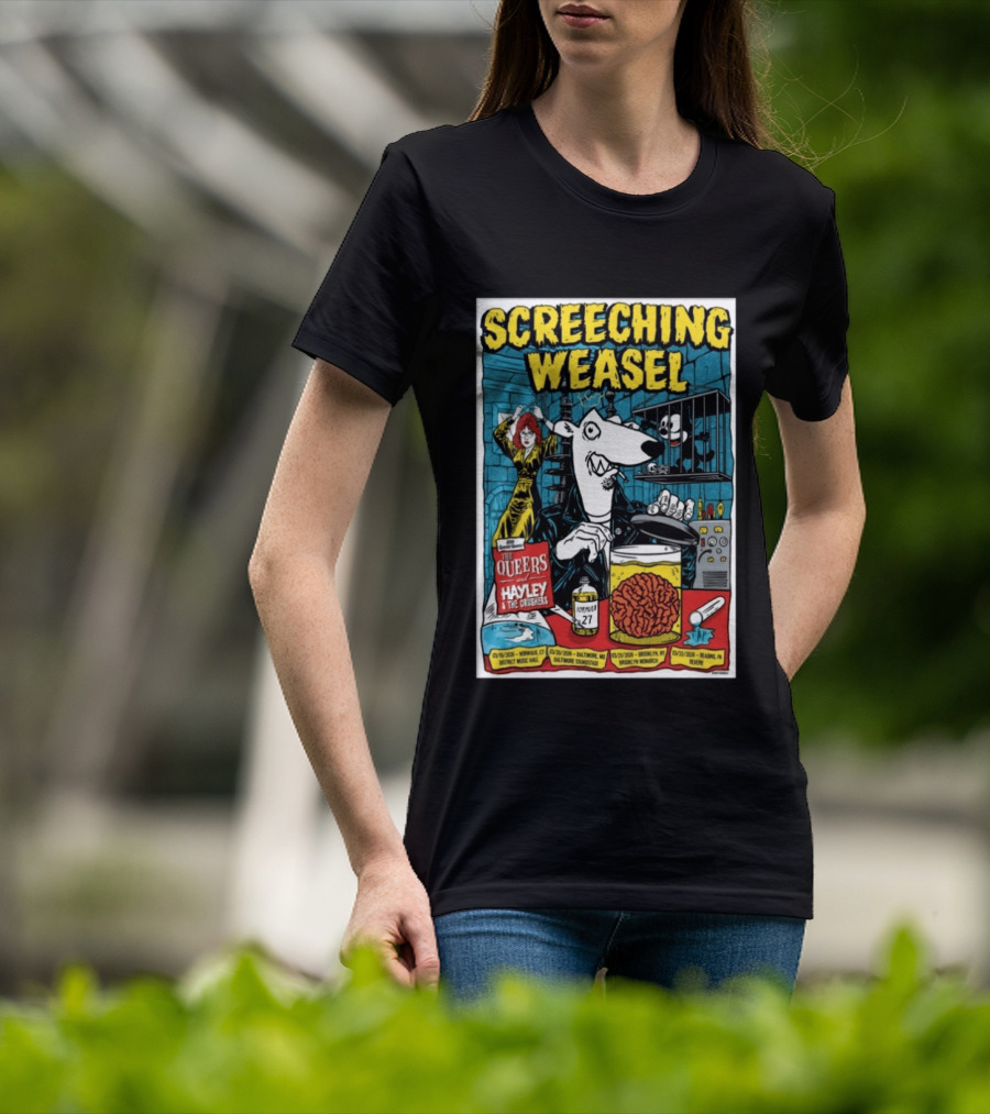 Screeching Weasel Show March 19 2026 District Music Hall With The Queers And Hayley And The Crushers T-Shirt