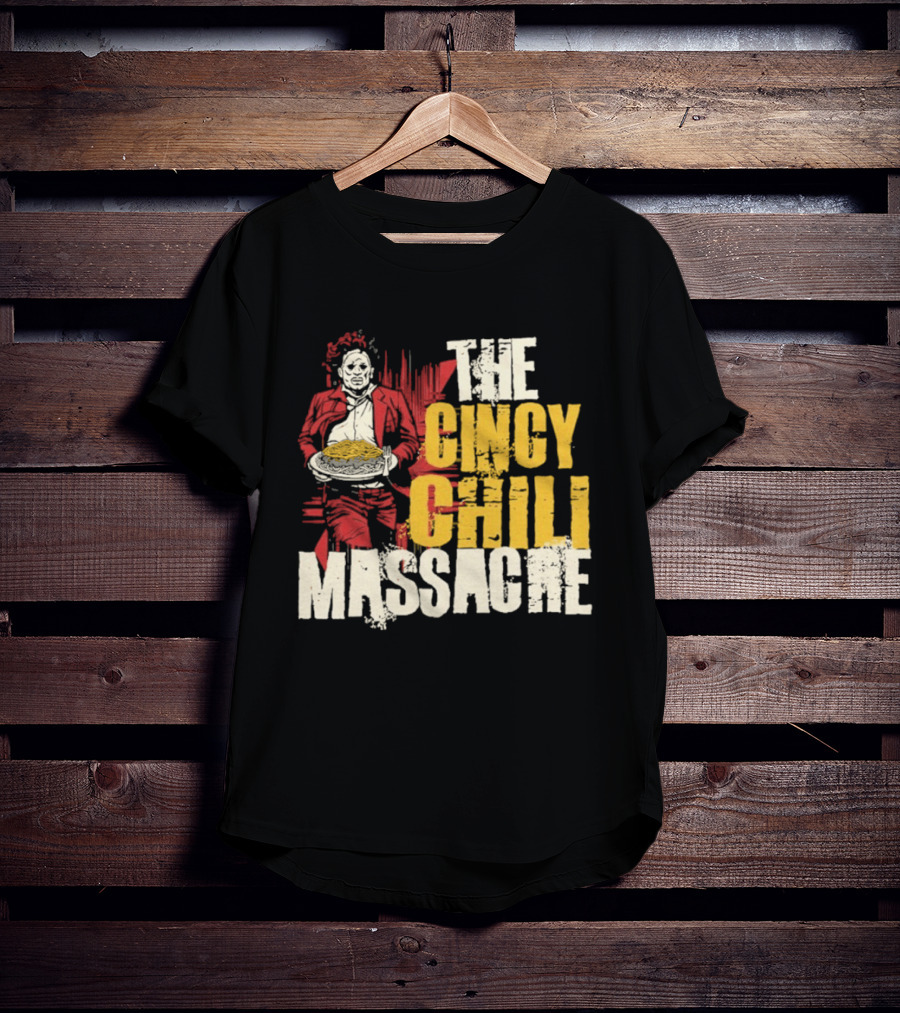 The Cincy Chili Massacre Horror Theme Cincinnati Food T-Shirt