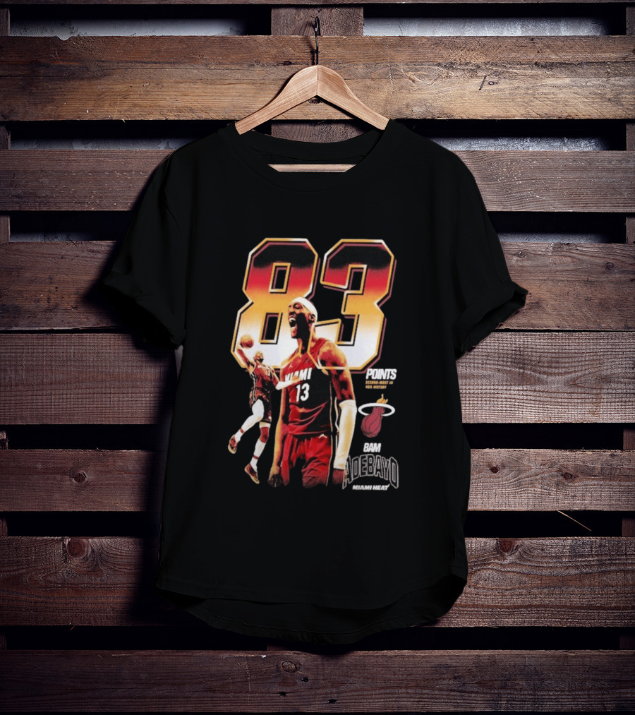 83 Points Bam Adebayo Miami Heat Basketball Milestone T-Shirt