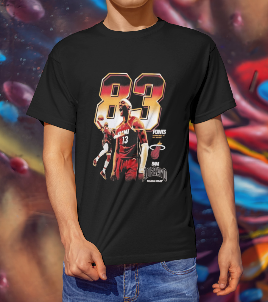 83 Points Bam Adebayo Miami Heat Basketball Milestone T-Shirt