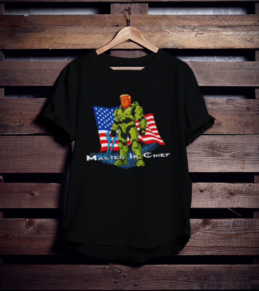 Donald Trump Master In Chief American Flag Spartan Suit T-Shirt