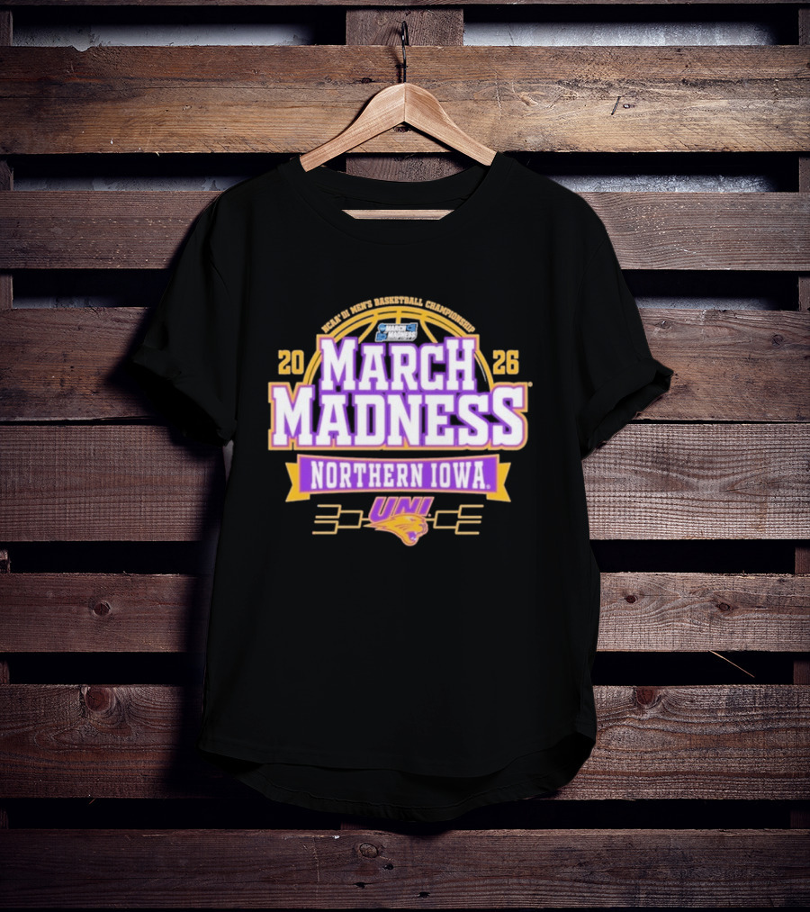 Northern Iowa Panthers 2026 NCAA DI Men's Basketball March Madness Bound Championship T-Shirt