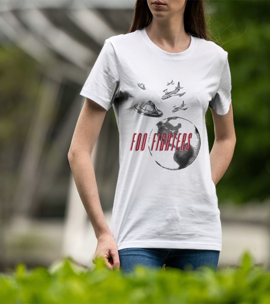Foo Fighters UFO Earth And Aircraft Encounter T-Shirt
