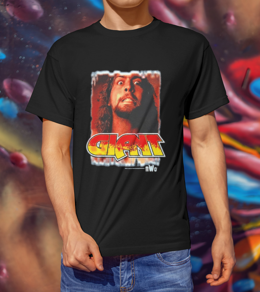 Andre Giant NWo Wrestling Iconic Giant Text And Intense T-Shirt