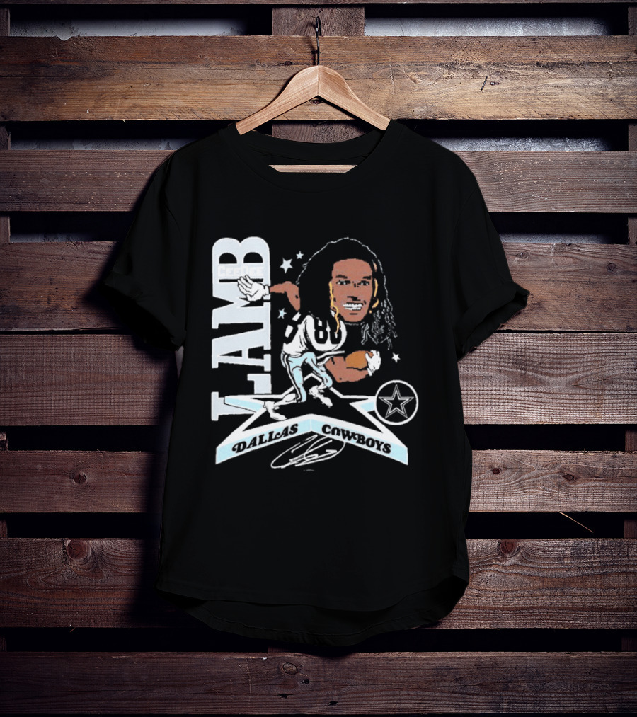CeeDee Lamb Dallas Cowboys Star Caricature T-Shirt