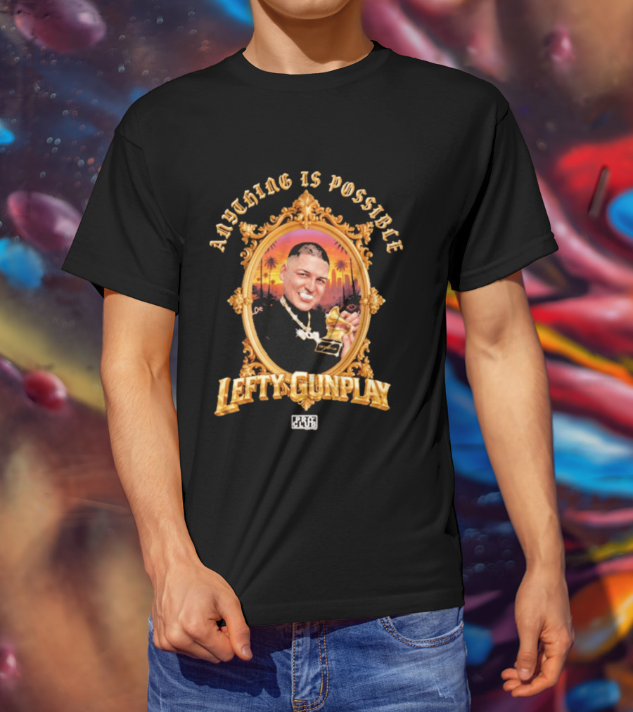 Proclub X Lefty Gunplay Anything Is Possible Award Sunset Palm Trees T-Shirt