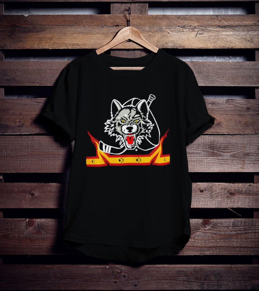 Chicago Wolves 2002 Throwback Hockey Wolfhead T-Shirt
