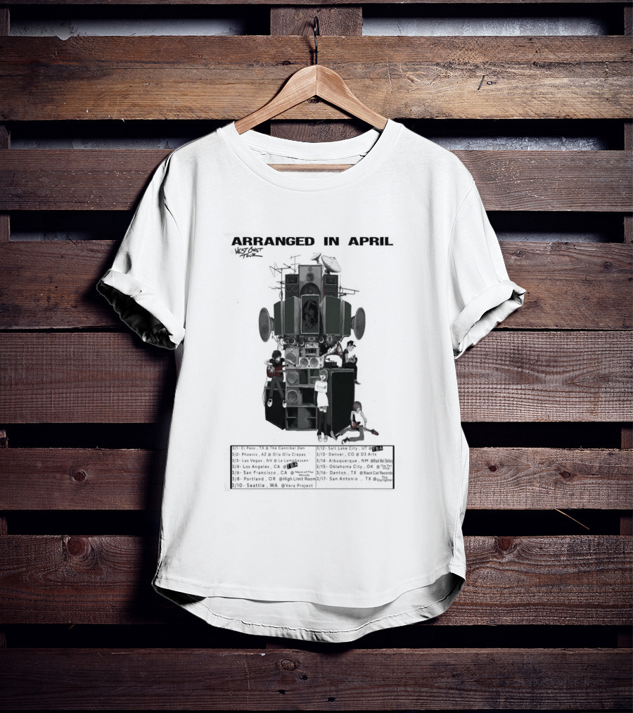 Arranged In April 2026 West Coast Tour Vintage Locomotive T-Shirt