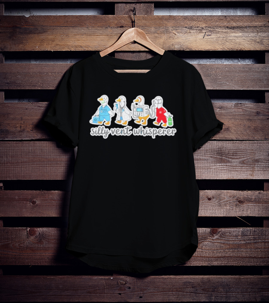 Silly Vent Whisperer Ducks In Medical Outfits T-Shirt