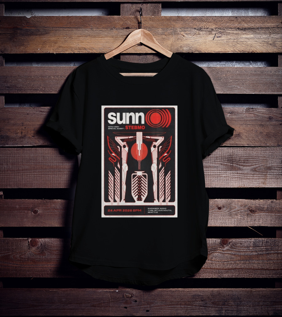 Sunn O))) 24 Apr 2026 8PM Seattle Showbox SoDo With Special Guest Stebmo T-Shirt