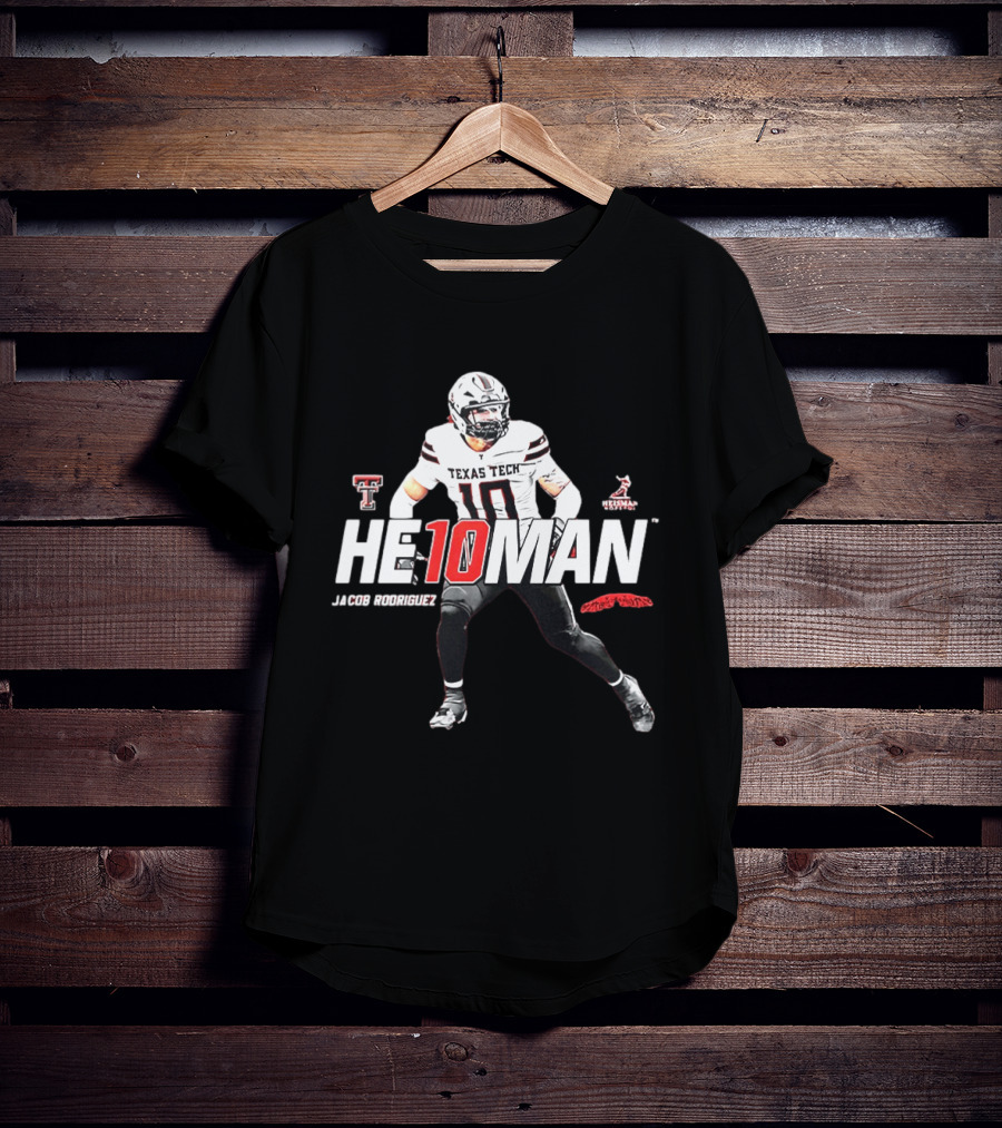Texas Tech Red Raiders He10MAN Jacob Rodriguez Football 2025 T-Shirt