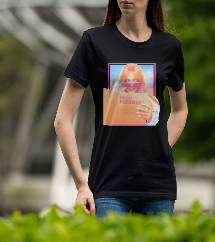 High Potential Confident Woman In Sunglasses Reading Document T-Shirt