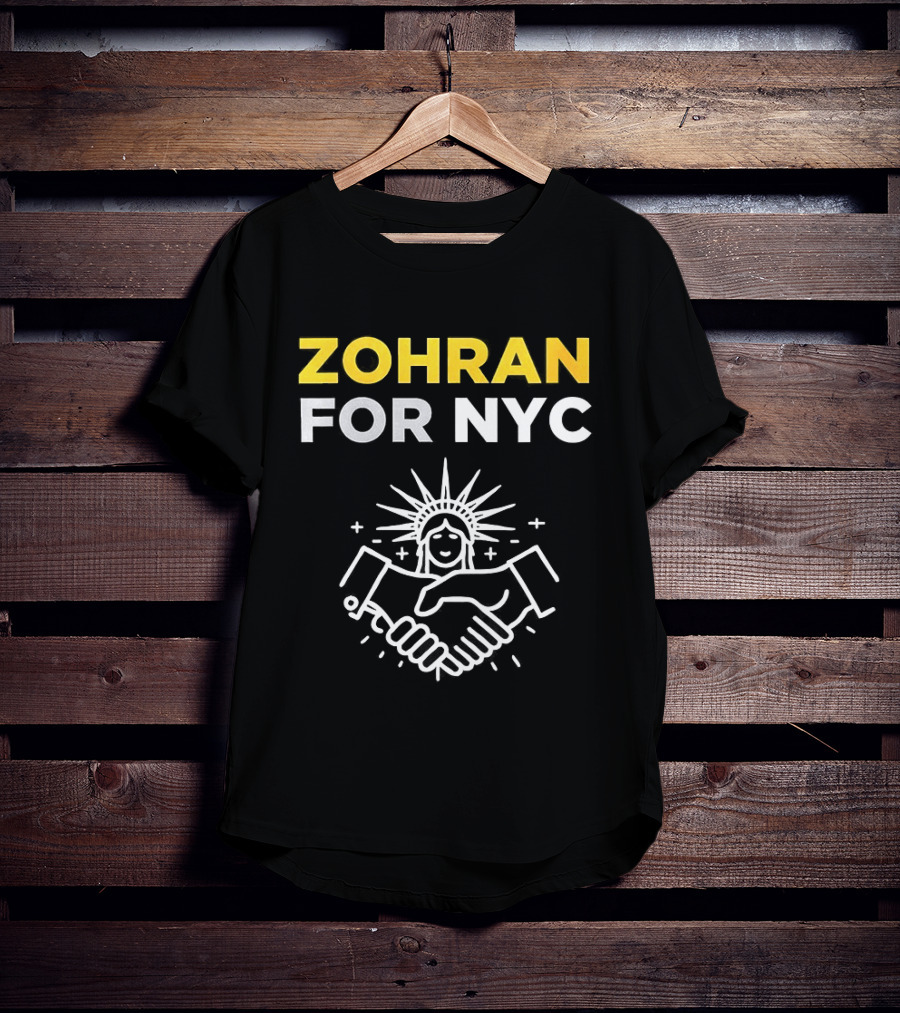 Zohran For NYC Mayor Statue Of Liberty Handshake T-Shirt