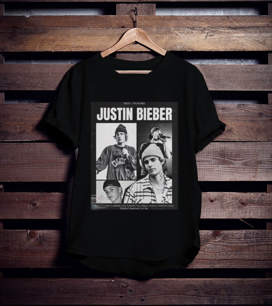 Justin Bieber Drew House Wursweile Greatest Hits Love Yourself Yummy Hold On T-Shirt