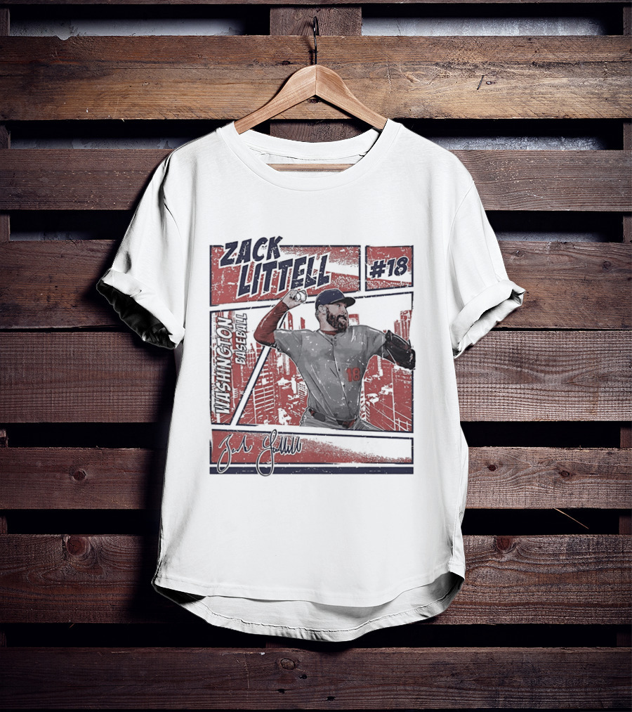 Zack Littell #18 Washington Nationals T-Shirt