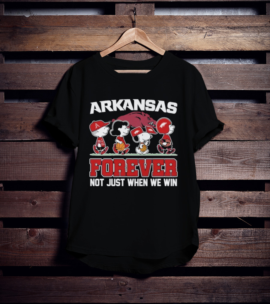 Arkansas Peanuts Abbey Road Forever Not Just When We Win 2026 T-Shirt